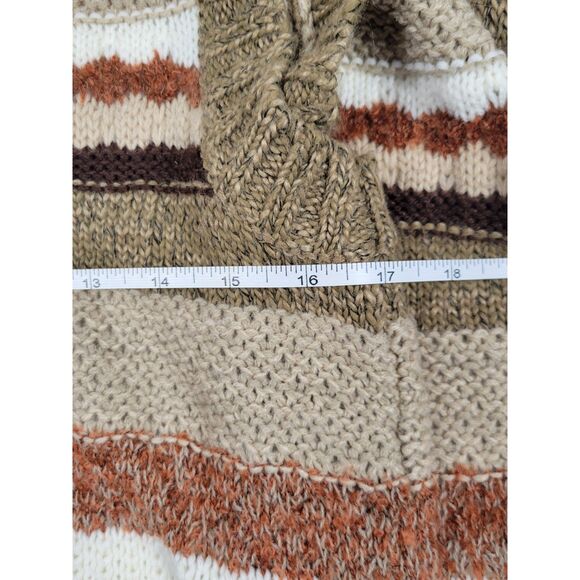 BKE Buckle Sleeveless Sweater Cardigan Faux Fur Collar Womens Large Wool Blend - Picture 10 of 10